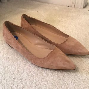 JCrew pointed scalloped flats